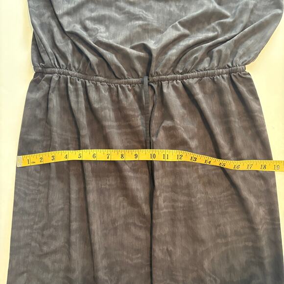 Athleta Vintage Rincon Tie Waist Dress Womens Large Black Y2K Performance Mini - Picture 10 of 11